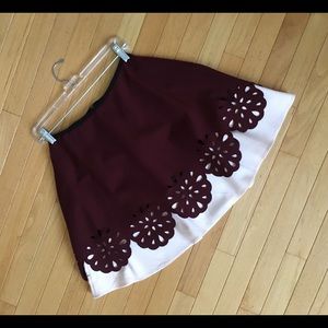 Scalloped layered fall skirt